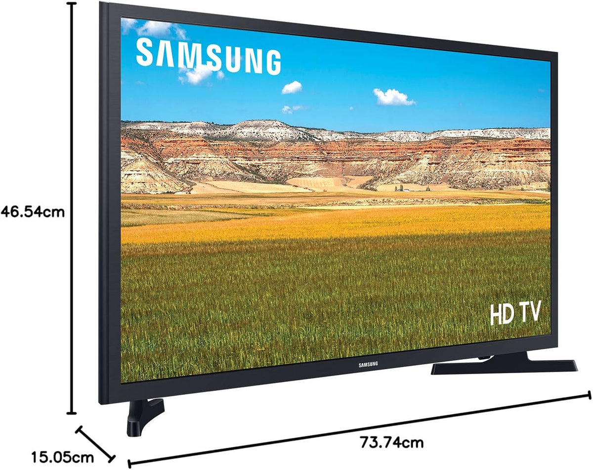 TV UE32T4300AEXZT HD, Smart TV 32" HDR, Purcolor, Wi-Fi, Slim Design, Built-In with Bixby and Alexa Compatible with Google Assistant, Black 2020
