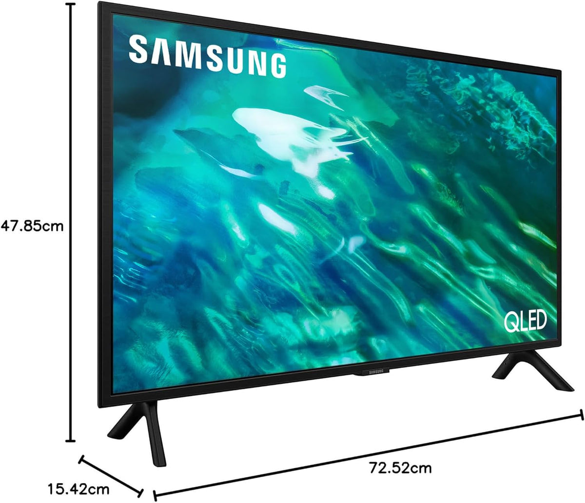 TV QE32Q50AEUXZT QLED Full HD, Smart TV 32" Quantum HDR, 100% Volume Colore, OTS Lite, Slim Design, Built-In with Bixby and Alexa Compatible with Google Assistant, Black 2023